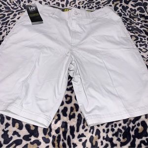 Lee Extreme Comfort Mens Chino Shorts 34 Beige Stretch Elastic Waist